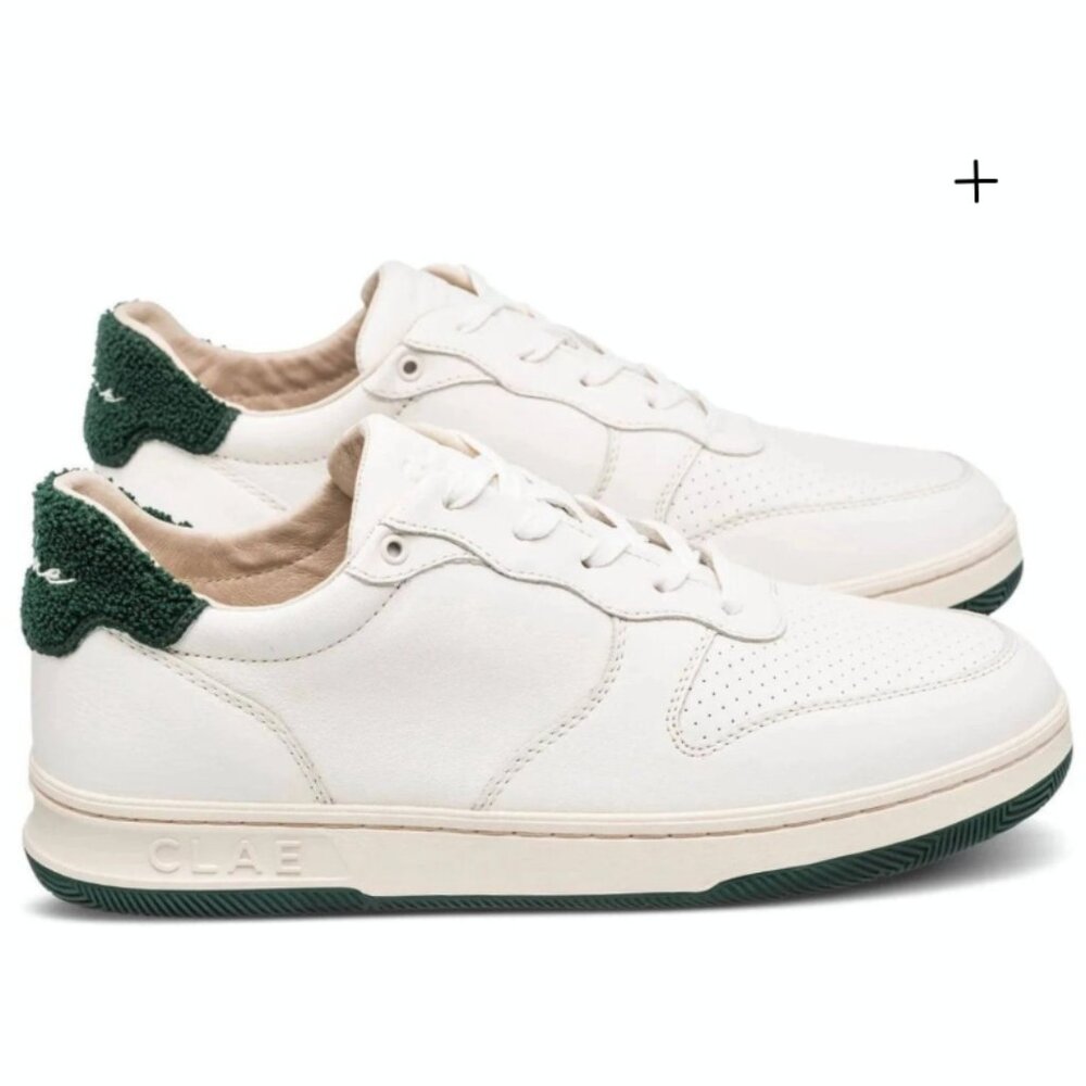 BRAND NEW Clae Off-White Trekking Green Terry Shoes in Size 9
